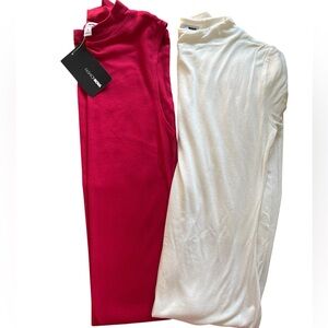 Fashion Nova Bundle Rydell MIDI Red Dress 
White Bodycon Dress Size Small